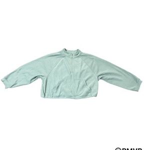 Large teal quarter zip long sleeve